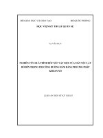 (Luận án tiến sĩ) nghiên cứu quá trình bốc xúc vật liệu của máy xúc lật trong thi công đường hầm bằng phương pháp khoan nổ 
