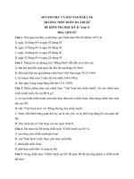 Tải Đề thi học kì 2 môn Lịch sử lớp 12 trường THPT Buôn Ma Thuột, Đăk Lăk năm học 2016 - 2017 - Đề kiểm tra học kì 2 môn Sử lớp 12 có đáp án