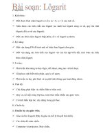 Tải Giáo án Toán bài Logarit - Giáo án điện tử môn Toán lớp 12