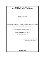 Thiết kế chế tạo máy tự động xếp phôi và hàn sản phẩm cơ khí có dạng hình cầu