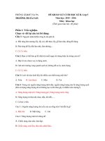 Tải Đề thi học kì 2 môn Khoa học lớp 5 trường tiểu học Tả Van, Lào Cai năm 2015 - 2016 - Đề kiểm tra học kì 2 môn Khoa học lớp 5 có đáp án