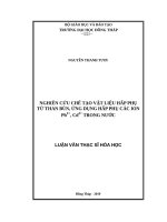 luận văn thạc sĩ nghiên cứu chế tạo vật liệu hấp phụ từ than bùn, ứng dụng hấp phụ các ion pb2+, cd2+ trong môi trường nước 