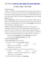 Tải Cách làm bài từ đồng nghĩa trái nghĩa tiếng Anh tốt nghiệp THPT 2020 - Phương pháp làm bài đồng nghĩa trái nghĩa hiệu quả nhất