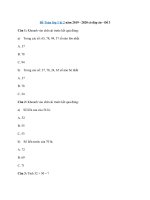 Tải Đề Toán lớp 1 kì 2 năm 2019 - 2020 có đáp án - Đề 3 - Đề thi cuối học kì 2 lớp 1