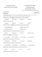 Tải Đề thi thử THPT Quốc gia năm 2020 môn Hóa học Trường THPT Chuyên Thái Bình - Đề thi thử THPT Quốc gia môn Hóa có đáp án