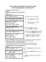 Tải Đề cương ôn tập học kì 1 lớp 7 (thí điểm) môn tiếng Anh năm học 2020 - 2021 - Bài tập ôn tập học kì 1 lớp 7 chương trình mới môn tiếng Anh