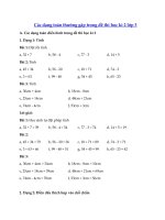 Tải Các dạng toán thường gặp trong đề thi học kì 2 lớp 3 - Các dạng bài toán lớp 3 trong đề thi toán lớp 3 kì 2