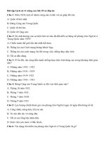 Tải Câu hỏi trắc nghiệm Lịch sử 11 bài 29 Nâng cao - Phong trào cách mạng ở Trung Quốc và Ấn Độ (1918-1939)