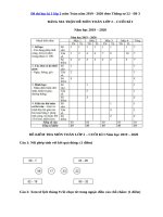 Tải Đề thi học kì 1 lớp 2 môn Toán năm 2019 - 2020 theo Thông tư 22 - Đề 3 - Đề kiểm tra học kì 1 môn Toán lớp 2 có đáp án