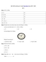 Tải Bộ 10 đề ôn thi học kì 1 môn Toán lớp 3 năm 2019 - 2020 - Đề ôn tập học kì 1 lớp 3 môn Toán