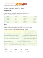 Tải Giải bài tập SBT Test yourself 2 Tiếng Anh lớp 6 chương trình mới - Giải Tự kiểm tra 2 tiếng Anh lớp 6 Thí điểm