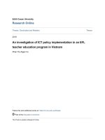 luận văn thạc sĩ an investigation of ICT policy implementation in an EFL teacher education program in vietnam 