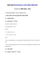 Tải Ngữ pháp tiếng Anh lớp 8 học kì 1 năm 2020 - 2021 - Lý thuyết ôn tập học kì 1 lớp 8 môn tiếng Anh chi tiết nhất