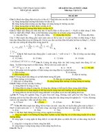 Tải Đề kiểm tra 45 phút học kì 2 môn Vật lý lớp 12 trường THPT Phan Ngọc Hiển, Cà Mau năm học 2014 - 2015 - Đề thi giữa học kì II môn Vật lý lớp 12 có đáp án