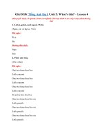 Tải Giải Tiếng Anh lớp 1 Unit 2: What’s this? - Lesson 4 SGK - Sách Chân trời sáng tạo Tiếng Anh lớp 1 Unit 2: What's this?