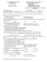 Tải Đề kiểm tra học kì 2 môn Hóa học lớp 12 năm 2017 - 2018 Sở GD&ĐT Bình Thuận - Đề kiểm tra học kì 2 môn Hóa học 12