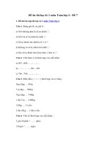 Tải Đề ôn thi học kì 1 môn Toán lớp 4 - Đề 7 - Đề kiểm tra học kì 1 lớp 4 môn Toán