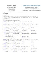 Tải Đề thi thử tốt nghiệp THPT năm 2020 môn Hóa Sở GD&ĐT Nam Định - Đề thi thử THPT Quốc gia năm 2020 môn Hóa có đáp án