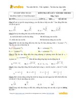 Tải Đề thi giữa học kì 1 lớp 12 môn Vật lý trường THPT Lý Thường Kiệt, Bình Thuận năm 2020 - 2021 - Đề kiểm tra giữa học kì 1 môn Vật lý lớp 12