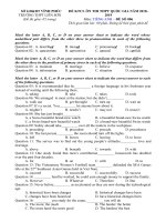 Tải Đề thi thử THPT Quốc gia môn tiếng Anh năm 2019 có đáp án - Số đề 006 - Đề ôn thi Đại học môn tiếng Anh trường THPT Liễn Sơn, Vĩnh Phúc năm học 2018-2019