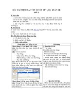 Tải Giáo án môn Tin học lớp 12 bài 39 - Các thao tác với cơ sở dữ liệu quan hệ
