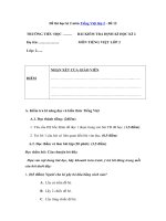 Tải Đề thi học kì 2 môn Tiếng Việt lớp 2 - Đề 12 - Đề kiểm tra học kì 2 lớp 2 môn Tiếng Việt có đáp án