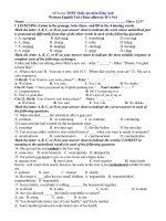 Tải Đề ôn thi THPT Quốc gia môn tiếng Anh năm 2019 - Số 1 - Đề ôn thi Đại học môn tiếng Anh