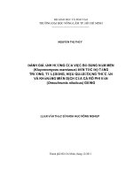 luận văn thạc sĩ đánh giá ảnh hưởng của nấm men (kluyveromyces marxianus) đến tốc độ tăng trưởng, tỷ lệ sống, hiệu quả sử dụng thức ăn và khả năng miễn dịch của cá rô phi vằn 