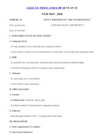 Tải Giáo án tiếng Anh lớp 10 Tuần 32 sách mới - Giáo án điện tử môn tiếng Anh 10 theo tuần