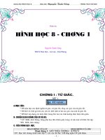 Tải Giáo án môn Toán Hình học lớp 8 - Giáo án chương I Hình học lớp 8