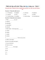 Tải Phiếu bài tập cuối tuần Tiếng Anh lớp 4 nâng cao - Tuần 3 - Bài tập Unit 2 Tiếng Anh lớp 4 có đáp án
