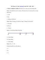 Tải Đề thi học kì 1 môn Toán lớp 2 năm 2019 - 2020 - Đề 9 - Đề kiểm tra học kì 1 môn Toán lớp 2 có đáp án