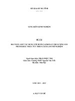 Tải Sáng kiến kinh nghiệm - Bài toán axit tác dụng với muối cacbonat cho lượng sản phẩm khác nhau tùy theo cách làm thí nghiệm - Sáng kiến kinh nghiệm hóa học