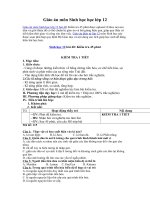 Tải Giáo án môn Sinh học lớp 12 bài 40 - Kiểm tra 45 phút