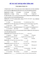 Tải Đề ôn thi THPT Quốc Gia môn tiếng Anh năm 2020 số 32 - Đề thi tốt nghiệp THPT 2020 môn Anh có đáp án