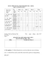 Tải Đề thi học kì 2 môn Khoa học lớp 5 trường Tiểu học Khương Tiên, Sơn La năm 2016 - 2017 - Đề kiểm tra học kì 2 môn Khoa học lớp 5 có đáp án