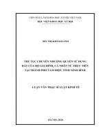 Thủ tục chuyển nhượng quyền sử dụng đất của hộ gia đình, cá nhân từ thực tiễn tại thành phố tam điệp, tỉnh ninh bình 