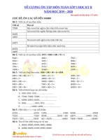 Tải Đề cương ôn tập học kì 2 môn Toán lớp 3 năm học 2019 - 2020 (Có đáp án) - Bài tập ôn tập học kì II môn Toán 3