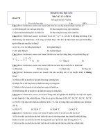Tải Đề thi học kì 2 môn Vật lý lớp 10 trường THPT Ngọc Tảo, Hà Nội năm học 2014 - 2015 - Đề kiểm tra học kỳ II môn Lý lớp 10 có đáp án