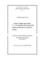 luận văn thạc sĩ quản lí thiết bị dạy học ở các trường trung học phổ thông huyện mỹ tú, tỉnh sóc trăng 