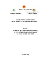 Tải Tài liệu bồi dưỡng cán bộ quản lý cốt cán Tiểu học Mô Đun 3 - Quản trị tài chính trường Tiểu học