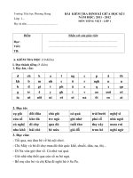 Tải Đề kiểm tra giữa học kì 1 môn Tiếng Việt lớp 1 trường tiểu học Phương Hưng năm học 2011 - 2012 - Đề thi giữa kì 1 môn Tiếng Việt lớp 1 có đáp án