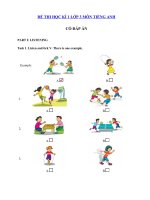 Tải Đề thi học kì 1 lớp 3 môn tiếng Anh trường Tiểu học Tình Cương - Đề kiểm tra tiếng Anh lớp 3 có đáp án