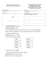 Tải Đề kiểm tra cuối học kì 1 môn Tiếng Việt lớp 1 trường Tiểu học Kim An, Hà Nội - Đề thi học kì I lớp 1