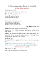Tải Bộ Đề khảo sát chất lượng đầu năm lớp 12 môn Văn - 10 Đề khảo sát chất lượng đầu năm môn Văn có đáp án