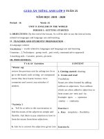 Tải Giáo án tiếng Anh lớp 9 Tuần 25 sách mới - Giáo án điện tử môn tiếng Anh 9 theo tuần