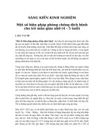 Tải Sáng kiến kinh nghiệm - Một số biện pháp phòng chống dịch bệnh cho trẻ mẫu giáo nhỡ - Sáng kiến kinh nghiệm mầm non