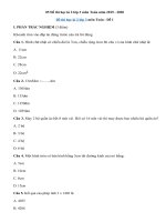 Tải 05 Đề thi học kì 2 lớp 3 môn Toán năm 2019 - 2020 - Đề Toán lớp 3 học kì 2