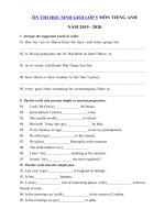 Tải Đề thi học sinh giỏi tiếng Anh lớp 5 năm 2019 - 2020 số 4 - Đề kiểm tra tiếng Anh lớp 5 có đáp án