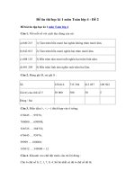 Tải Đề ôn thi học kì 1 môn Toán lớp 4 - Đề 2 - Đề kiểm tra học kì 1 lớp 4 môn Toán